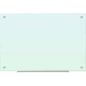 U Brands Magnetic Glass Dry Erase Board 35x23 White Frosted Surface Frameless - Picture 1 of 5