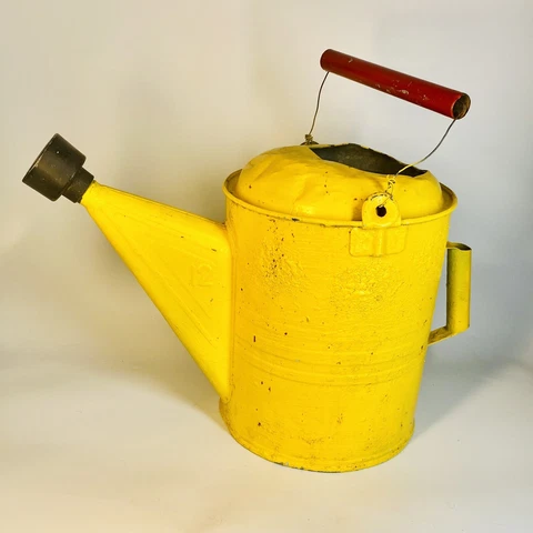 Huge Antique Painted Galvanized Steel Watering Can Cover
