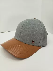 NO BAD IDEAS MOBLEY FLEXFIT CAP HEATHER GRAY AND BROWN WITH STASH POCKET - Picture 1 of 6