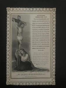 santo card santino merlettato canivet BOUASSE-LEBEL GESÙ. - Foto 1 di 2