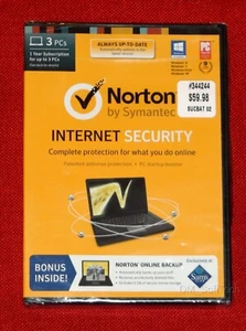 Norton Internet Security 3 PC, 1 Year CD/DVD (NEW, Sealed Box) - Picture 1 of 2