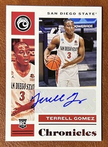 2021 Panini Chronicles Draft Picks Rookie Signatures Terrell Gomez #CR-TGO Auto