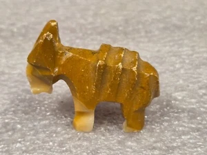 VINTAGE - CARVED - BROWN - ONYX - DONKEY FIGURINE - Picture 1 of 7