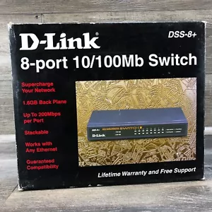 D-LINK Ethernet Switch II 8-Port 10/100Mb Network Switch DSS-8+ - Picture 1 of 8