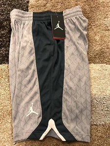Nike Air Jordan Jumpman NWT Gray Dri-Fit Mesh Basketball Shorts KidsYouth- Large - Picture 1 of 6