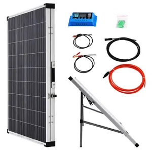 50W 100W 120W 160W 200W Mono Solar Panel Kit Charger Controller Camper Van Shed - Picture 1 of 21