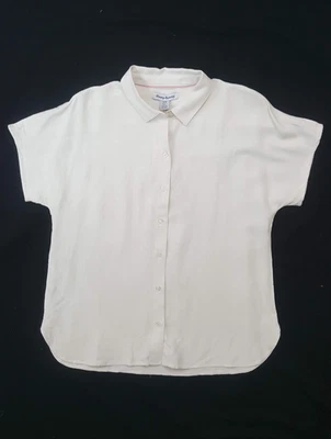 Camisa Tommy Bahama Corporate Camp Seda Manga Corta, Off White, Mediana Foto 1 de 4