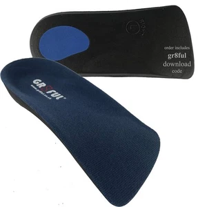 Gr8ful® Orthotic Insoles for Plantar Fasciitis/Achilles Tendonitis | 1 Pair - Picture 1 of 6