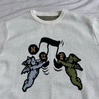 Huf Song Intarsia Sweater Mens XL Crewneck Pullover - Image 1 of 4