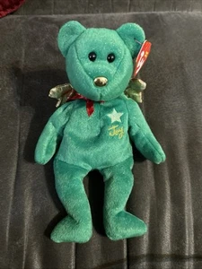Vintage 1997 Ty Beanie Baby Erin Green Bear Retired - Picture 1 of 4