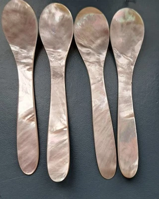 4  Perlmuttlöffel ca. 12,5 cm NEU Eierlöffel, Kaviarlöffel, - Bild 1 von 3