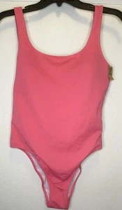 Traje de baño Victoria Secret ROSA mediano rosa neón con logotipo para mujer de una pieza nuevo con etiquetas - Imagen 1 de 13