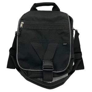 Vtg LL Bean Messenger Laptop Bag 12 x 15 Inch Canvas Zip Adjustable Strap Black - Picture 1 of 14