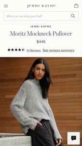 JENNI KAYNE Moritz Mockneck Pullover XS NWOT - Picture 1 of 6