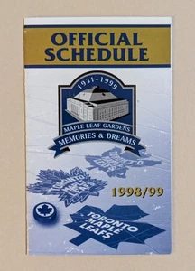 1998-99 Toronto Maple Leafs Hockey Pocket Schedule NHL  🏒🥅 - Picture 1 of 2
