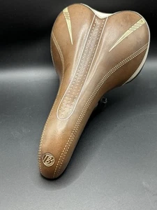 Bontrager Bike Saddle Mountain Road Racing Brown Leather Used - Picture 1 of 10