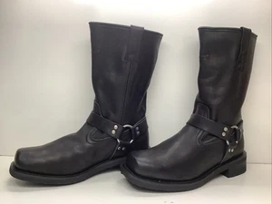 BOTAS NEGRAS HOMBRE RIDE TECHS ARNÉS MOTO PUNTERA CUADRADA TALLA 11 W - Imagen 1 de 9