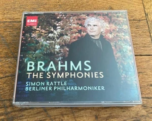 Brahms: The Symphonies Simon Rattle Berlin Philharmonic (3 CD Set) Complete - Picture 1 of 4