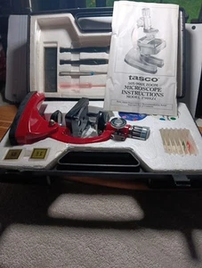 Vintage Tasco Microscope MD P900ZC 50X-900X Full Kit 1984 NOS - Picture 1 of 6