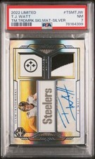 2022 Limited TJ Watt Team Trademarks Signature Material Silver #'d/25 #TSM-TJW