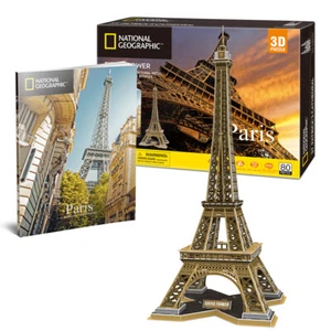 Rompecabezas 3D EIFFEL TOWER PARIS NATIONAL GEOGRAPHIC 80 piezas CubicFun - Imagen 1 de 4