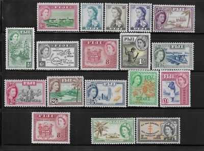 FIJI SCOTT #146-162/B3-B4 1953-56 QEII PICTORIALS/SEMIPOSTALS- MINT NEVER HINGED - Image 1 of 2