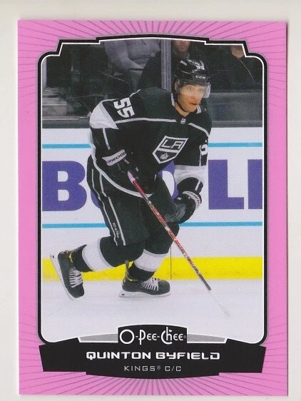 22-23 OPC Quinton Byfield /75 NEON PINK LA Kings 2022 - Image 1 of 1
