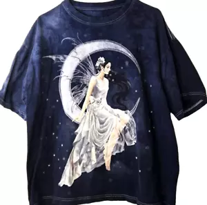 Vintage The Mountain Moon Fairy Elf T-Shirt Erwachsene 2X blau Batik Pixie Fairycore - Bild 1 von 6