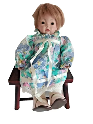 Dianna Effner Tolle Puppe .gez. 32cm klein/Schlenkerpuppe sehr selten  1990 iger - Bild 1 von 4