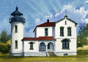 Admiralty Head Leuchtturm, Ft Casey, Whidbey Island WA. Gerald Hill Kunstdrucke - Bild 1 von 2