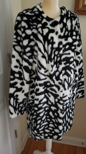 Cappotto pelliccia sintetica Michael Kors NUOVO senza etichette taglia Large $256