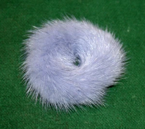 New Baby Blue Mink Fur Scrunchy Efurs4less - Picture 1 of 1