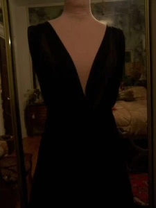 3yds DIAPHANOUS SEXY PURE SILK BLACK CHIFFON FABRIC FOR FLOWING BLOUSES DRESSES - Picture 1 of 8