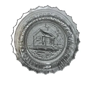 Gebrauchte Pairpoint Tasse Teller Cape Cod Writers Con äußerstes Haus klar U536 - Bild 1 von 3