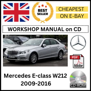 Mercedes E-class W212 2009-2016 Workshop Manual Service Repair Guide ON CD - Picture 1 of 8