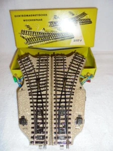 MÄRKLIN 5117 H0 - M-Gleis Elektrisches Weichpaar (OLIV) in OVP "BITTE LESEN" 1 - Bild 1 von 22