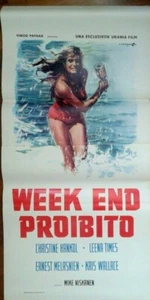 LOCANDINA FILM "WEEK END PROIBITO" di Mike NISKANEN-C. HANKOL/L. TIMES- cm 33x70 - Picture 1 of 1