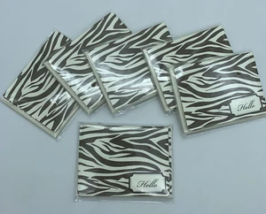 Lot of 6 Packs Michaels Notecards Envelopes Brown Zebra Hello 36 Total - Picture 1 of 3