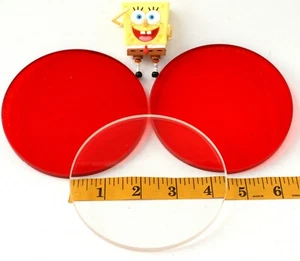 Aerial FILTERS, Red & Red & Clear, 4.25" o.d., 0.24" ga. see pics - Picture 1 of 2