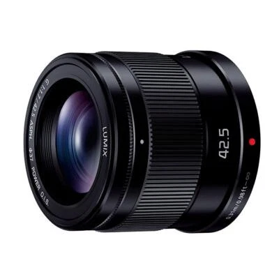 Panasonic Lumix Lens H-HS043-K Black G 42.5mm/F1.7 ASPH./POWER O.I.S Japan New - Image 1 of 3