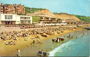 East Beach From Pier Boscombe Dorset England UK People boats Postcard unposted - Picture 1 of 2