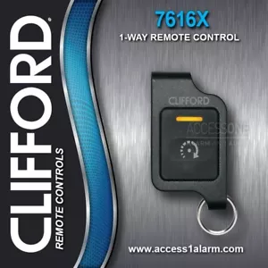 NEW Clifford 7616X 1-Way 1/2-Mile LED 1-Button Remote Control EZSDEI7616 - Picture 1 of 3
