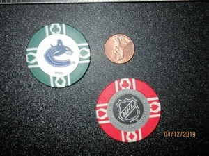 Fichas de póquer Vancouver Canucks verdes y rojas fichas REGALO GRATUITO INCLUIDO - Imagen 1 de 2