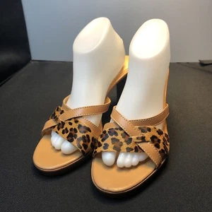 LN US9.5B SANDALIAS ZAPATOS UNISA KYRA BRONCEADO LEOPARDO DESLIZANTES INFORMALES DE 3.5 - Imagen 1 de 12