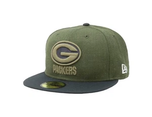 New Era 59Fifty Men Boys Hat Green Bay Packers 2018 Salute To Service Fitted Cap - Picture 1 of 5