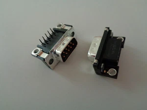 AMP 747250-4 D-SUB Buchse Stecker rechter Winkel 9 Positionen Leiterplattenmontage 2 Stück - Neu - Bild 1 von 1