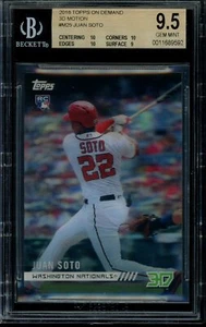 2018 Topps On Demand 3D Juan Soto RC BGS 9.5 Gem Mint Rookie Motion Insert M25 - Picture 1 of 2