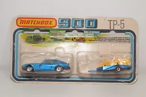 A94 1:60 3 INCH MATCHBOX LESNEY TWO PACKS TP-5 DATSUN 260 Z + BIKE TRAILER MIB - Picture 1 of 9