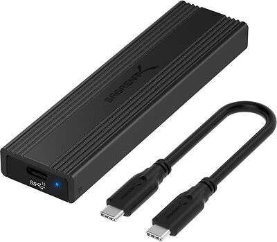 SABRENT USB 3.2 10Gbps Type C Tool Free Enclosure for M.2 PCIe NVMe and SATA SSD - Image 1 of 4