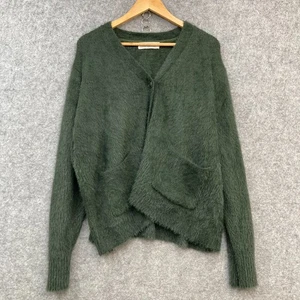 Virtuelle Cardigan Womens 22 Green Nylon Acrylic V-Neck Button Long Sleeve 13119 - Picture 1 of 9